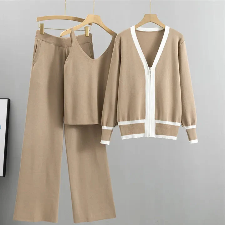 Damen-Set aus locker sitzendem Cardigan und passenden Hosen