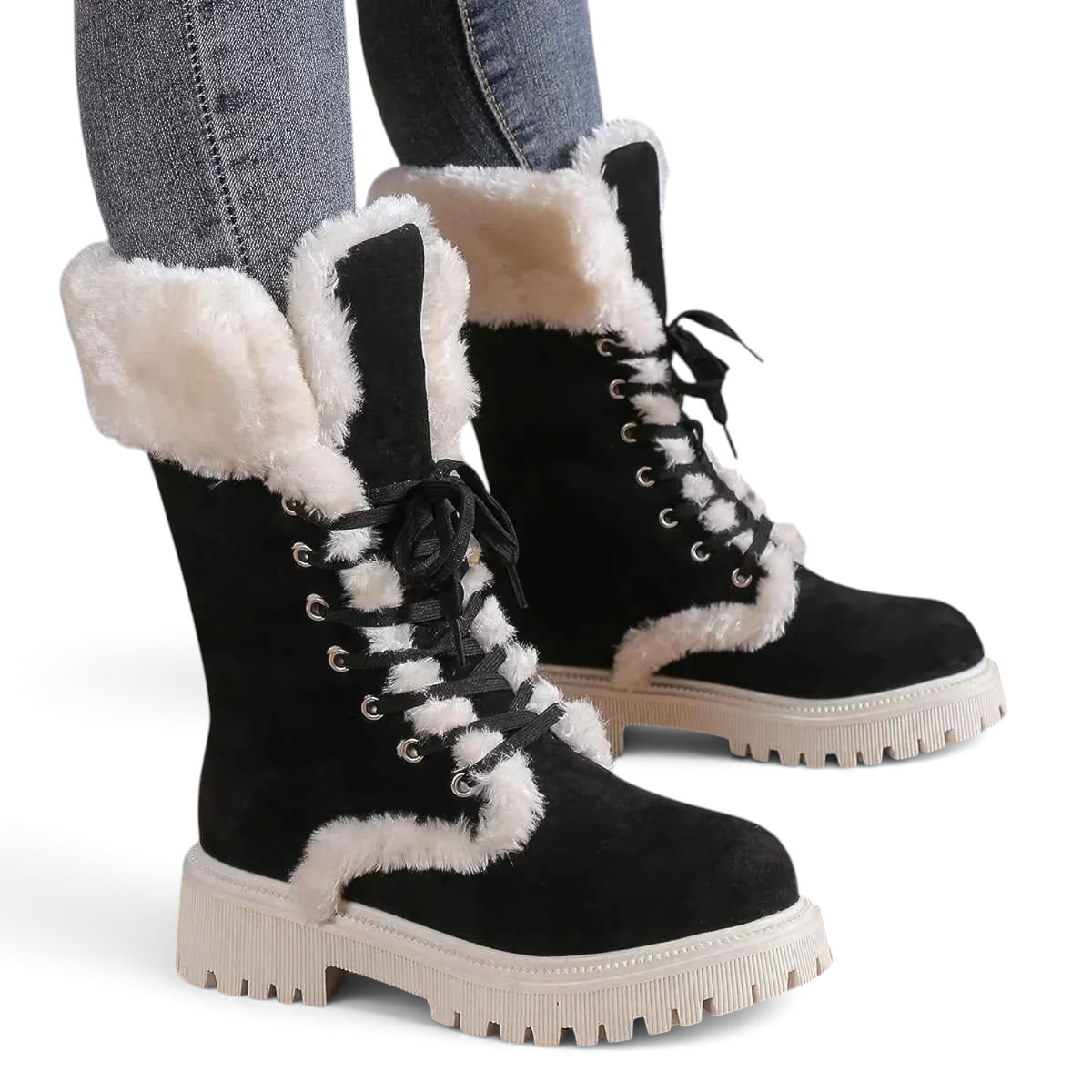Camille ultra-warm lined fur boots with plush fur