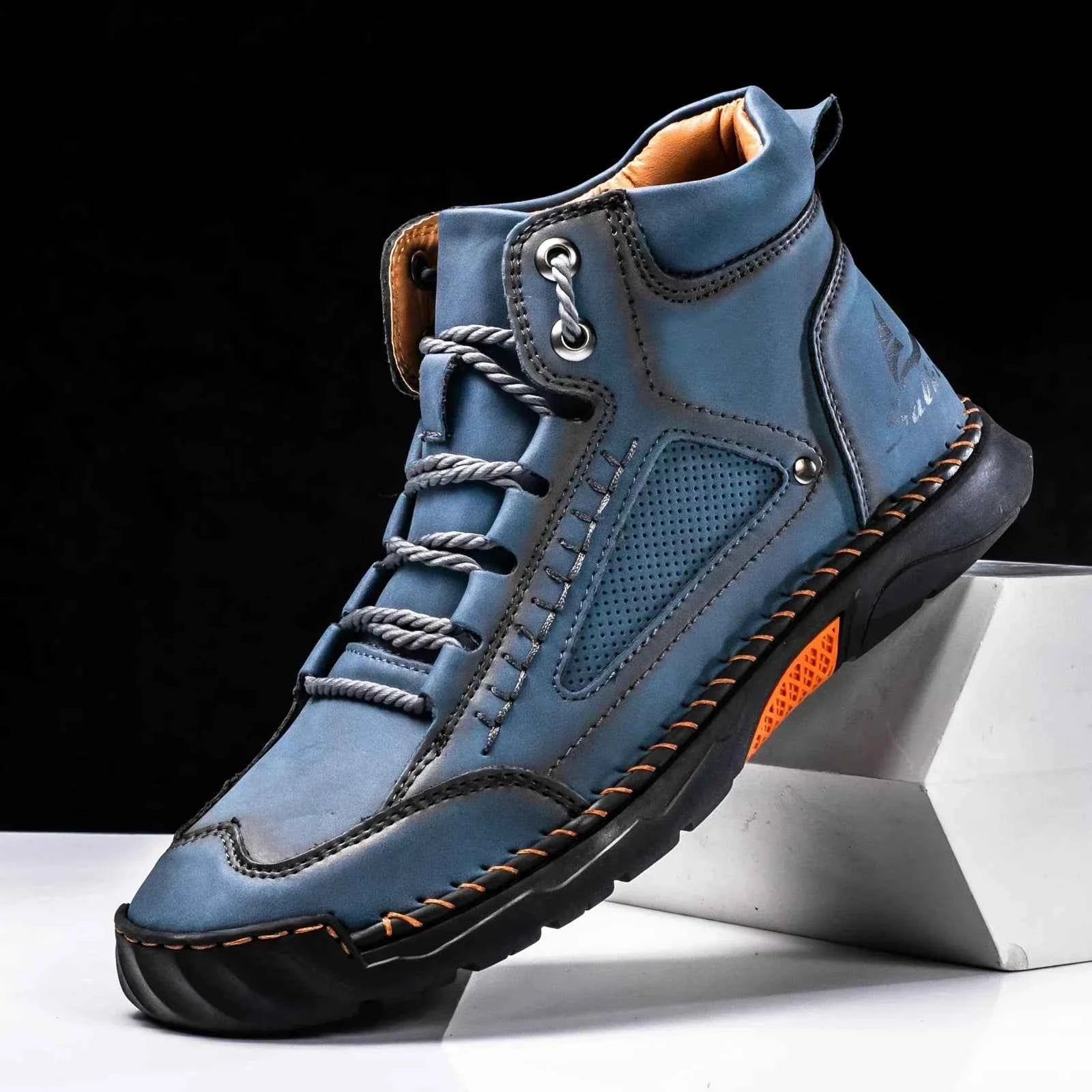 Lässige Leder-High-Top-Sneaker für den Alltag