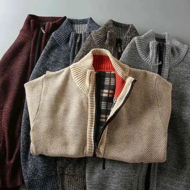 Langarmpullover aus Millstone-Garn gestrickt, elegant und bequem