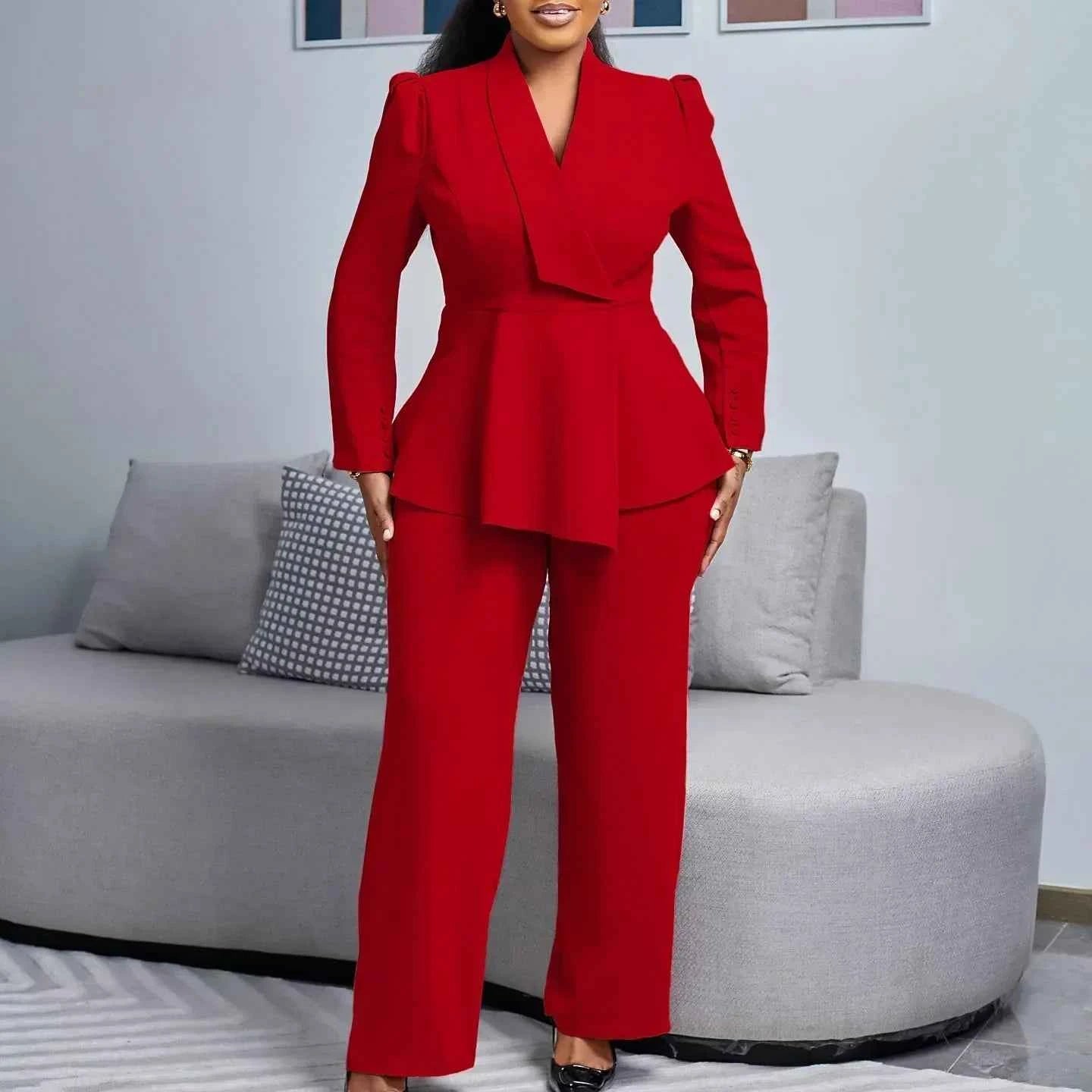 Kylie | Elegantes formelles Anzugset mit maßgeschneidertem langen Blazer für Damen