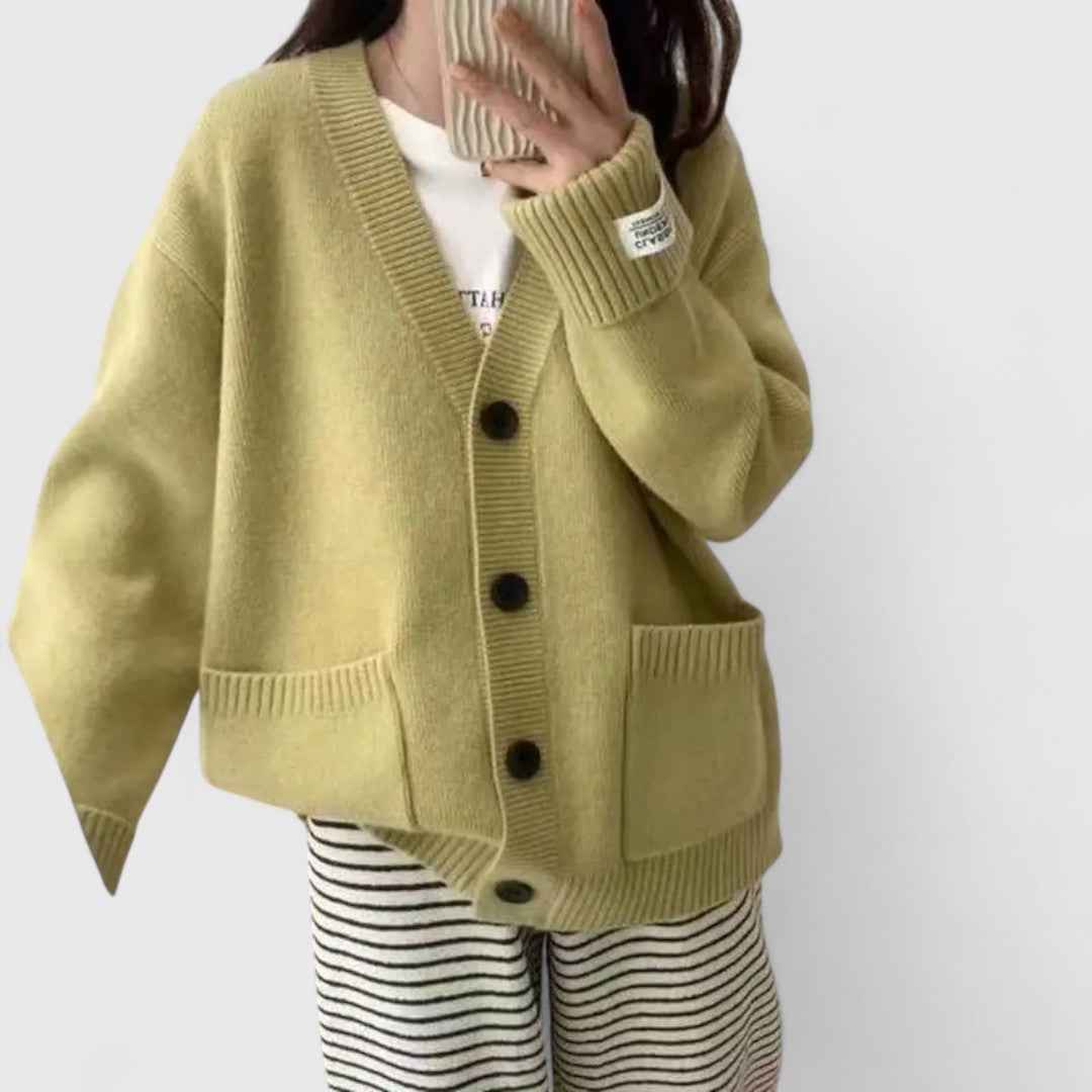 Elena - grob gestrickte Oversized Strickjacke für ultimativen Komfort