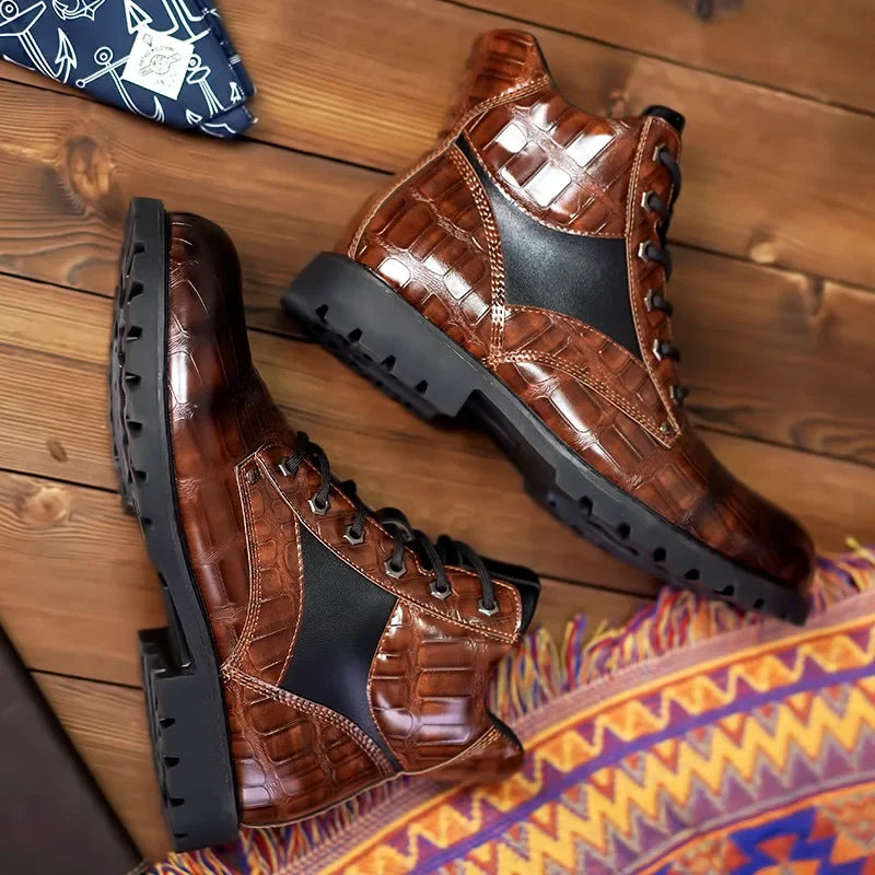 Rendell - Stylish krokodilleder Stiefel für besondere Anlässe