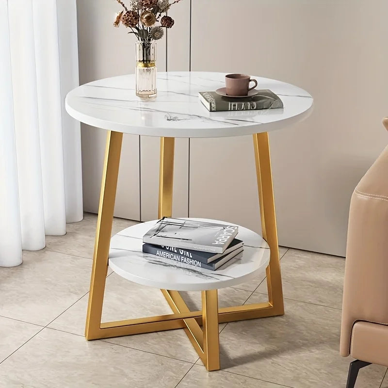 Aralynae - Stilvolle moderne zweistöckige Beistelltisch für ein elegantes Wohnzimmer