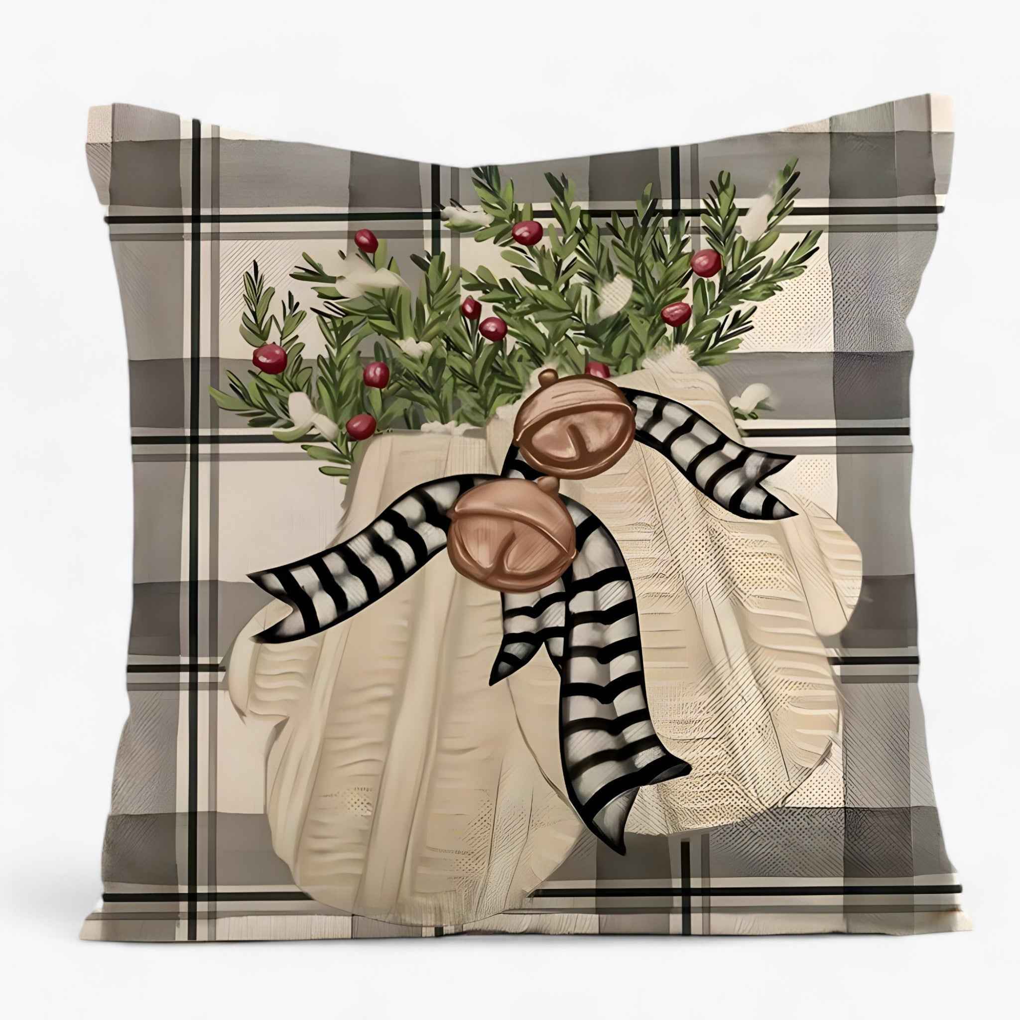 Frostig | Leinen-Julpudeüberzug – Eine festliche und gemütliche Dekoration, die Ihr Zuhause verwandelt