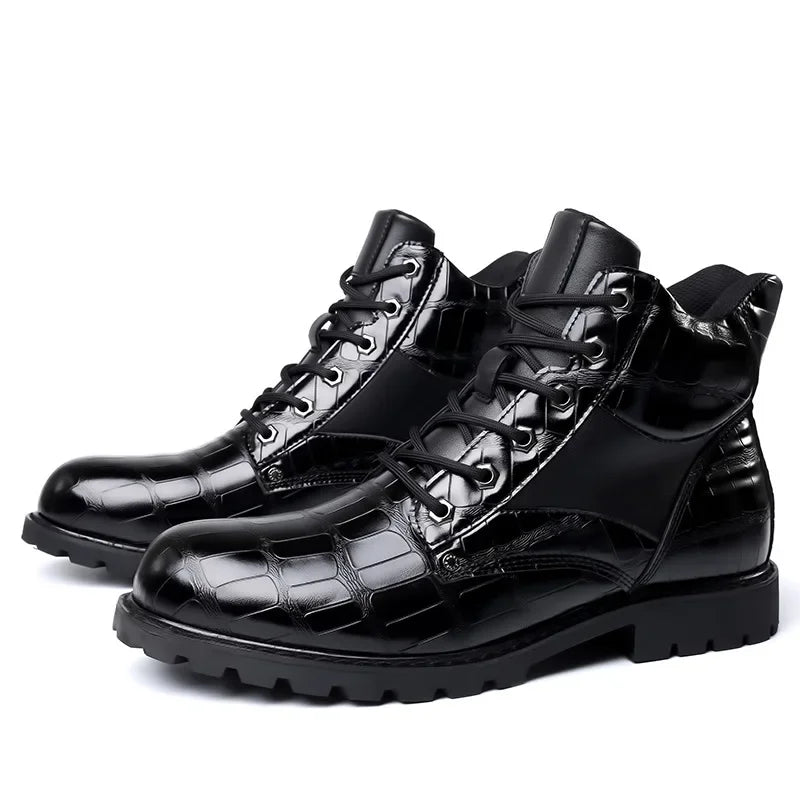 Rendell - Stylish krokodilleder Stiefel für besondere Anlässe