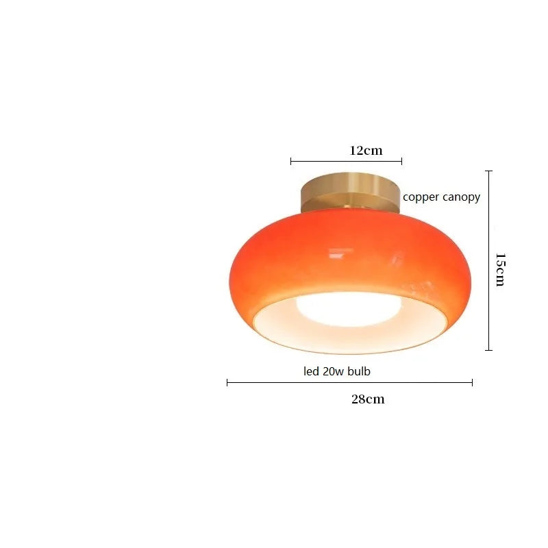 Elegante Glas- und Kupfersuspension mit E27-Glühbirne – Skandinavisches modernes Design