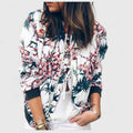 Schicker Blumen-Bomber-Cardigan für einen stilvollen Look Damen