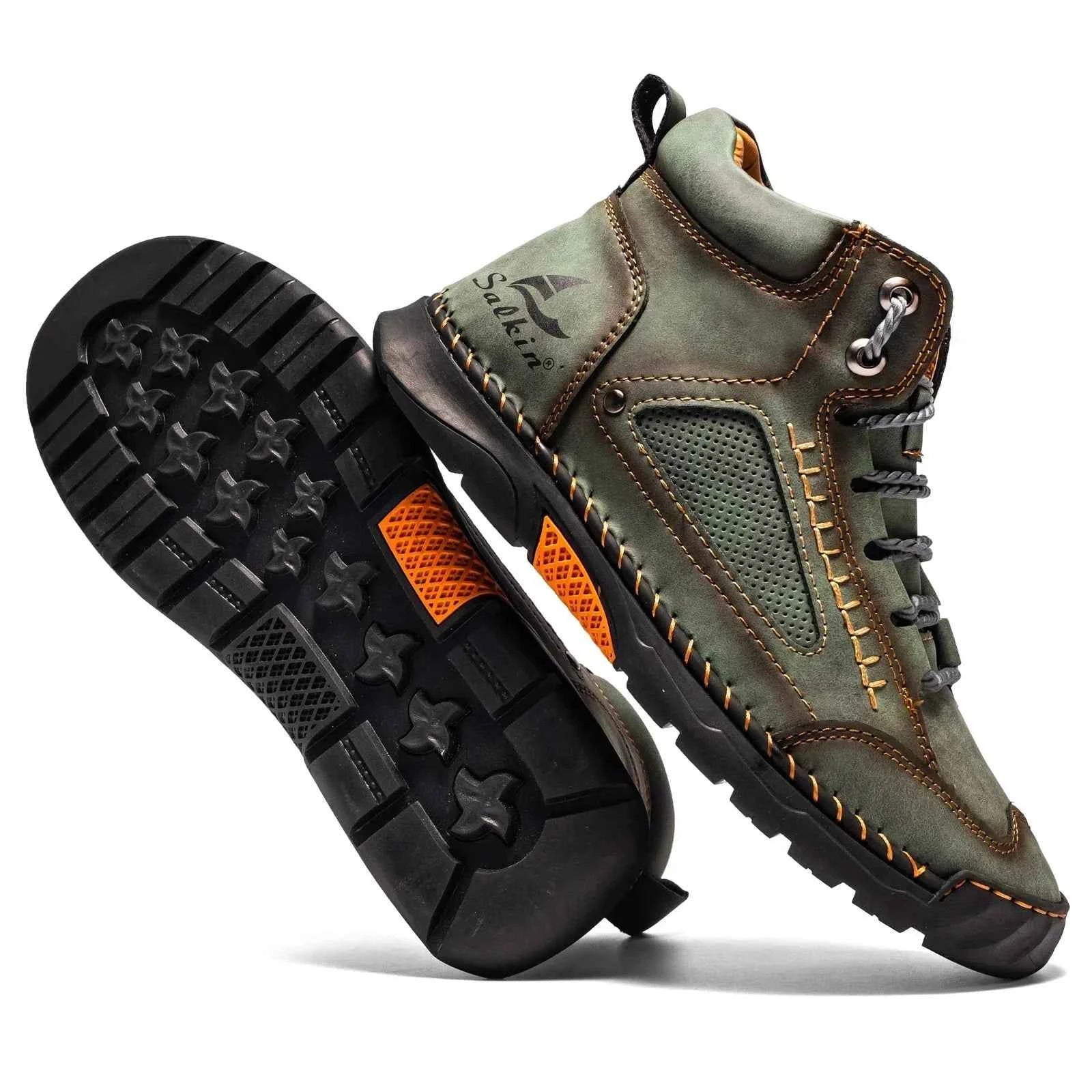 Lässige Leder-High-Top-Sneaker für den Alltag