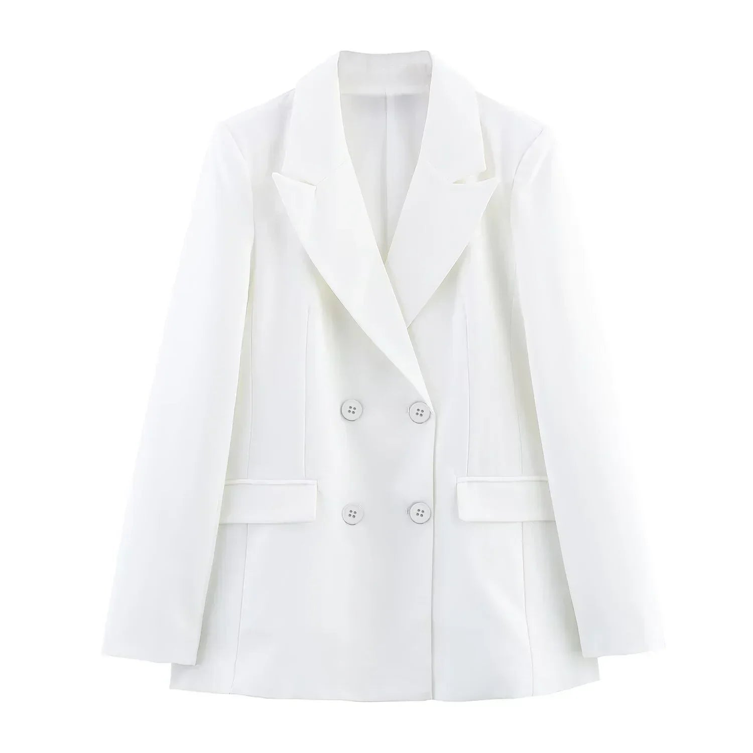 Elegantes formelles Kostüm-Set mit langem, maßgeschneidertem Blazer für Damen
