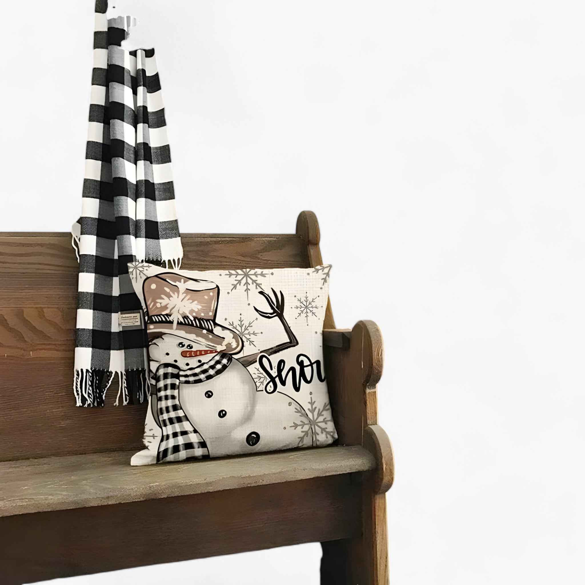 Frostig | Leinen-Julpudeüberzug – Eine festliche und gemütliche Dekoration, die Ihr Zuhause verwandelt