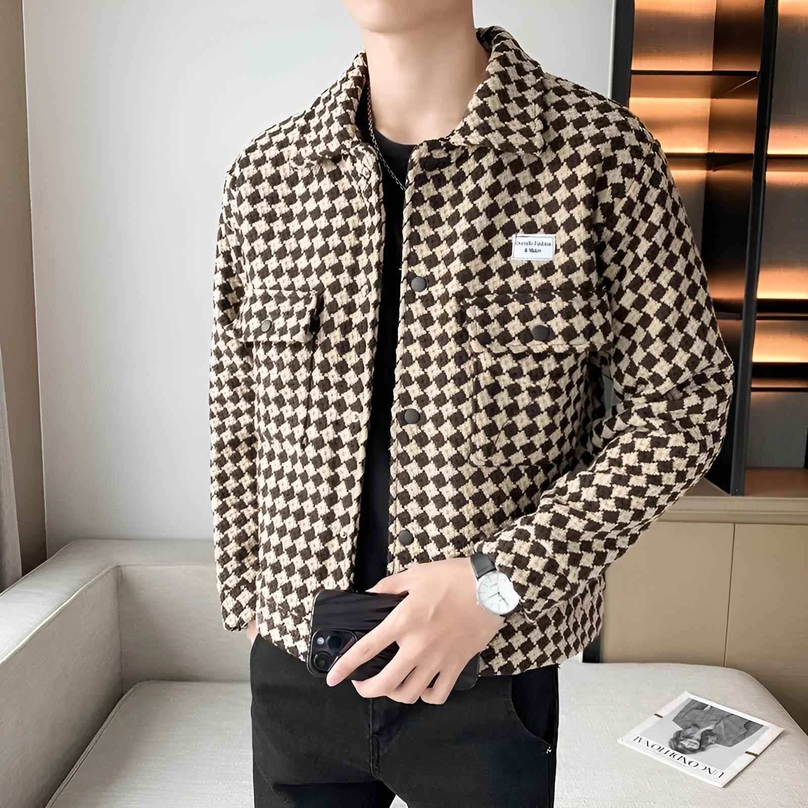 Giovanni Russo Elegante Tweed-Jacke für einen Anspruchsvollen Stil
