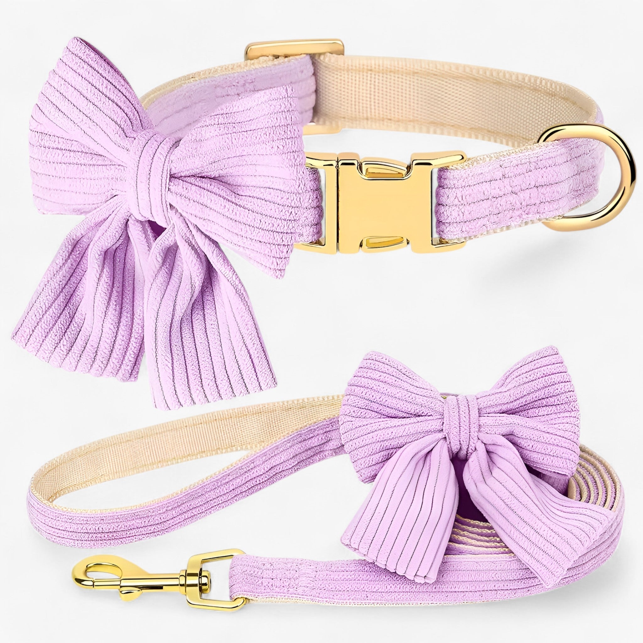 Sød Rosa Halsbånd und Snor Set für Små und Mellemstore Hunde