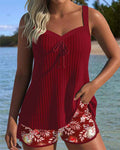Set Damen Blumenmuster Bademode