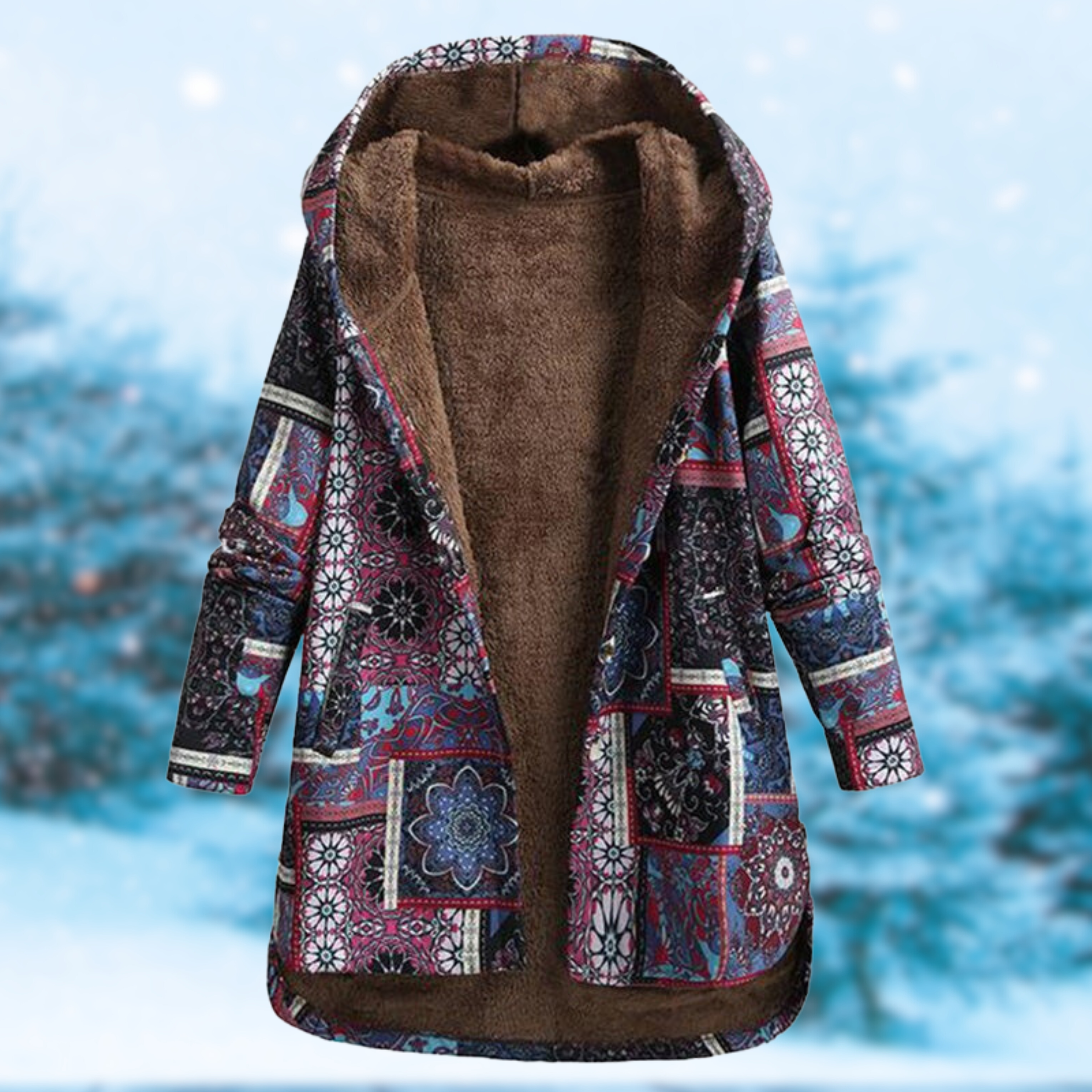 Modischer Damen-Boho-Kapuzenpullover mit einzigartigem Druck