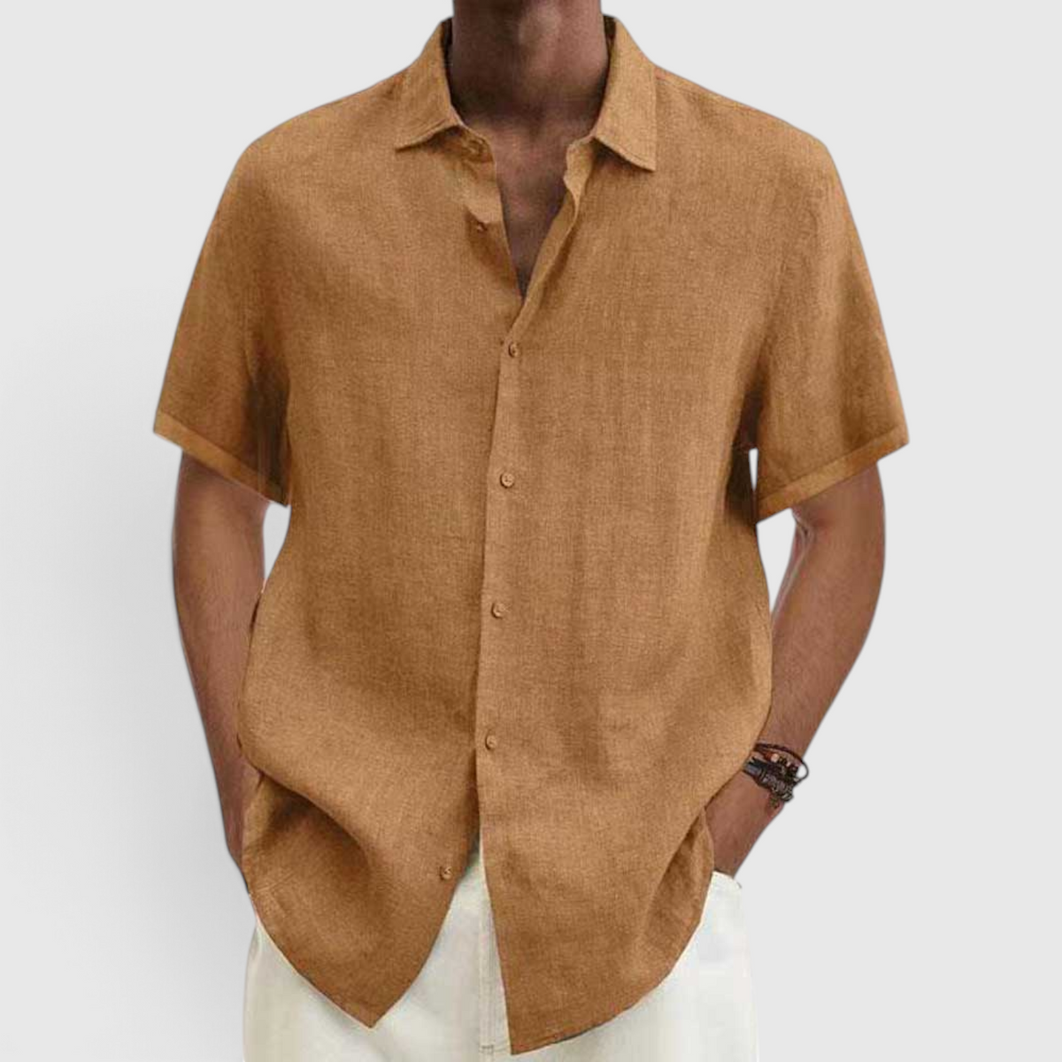 Herren Kurzarmhemd Casual - Alltags-Knopfhemd