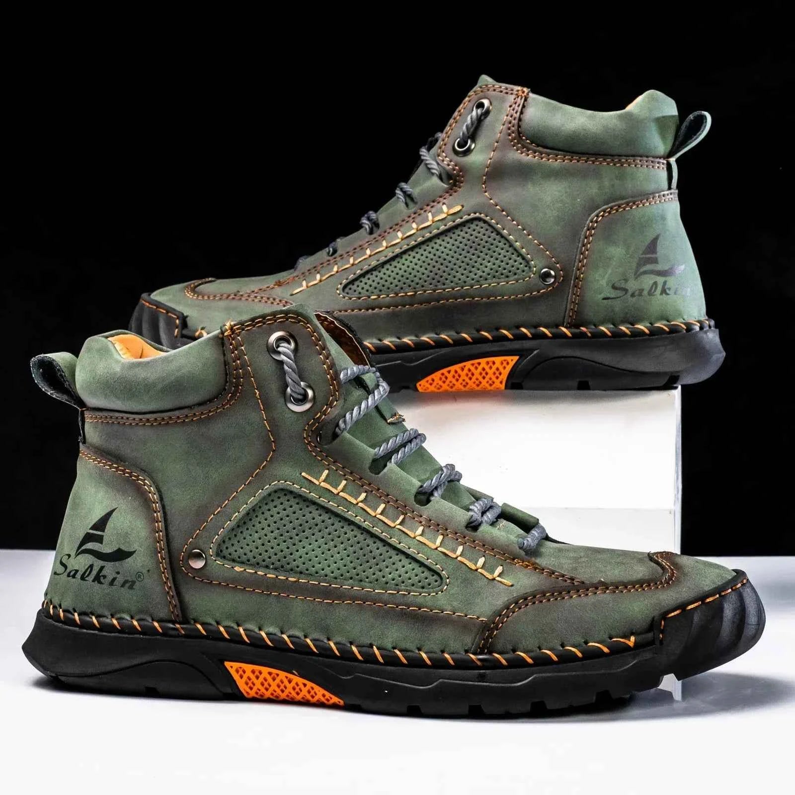 Lässige Leder-High-Top-Sneaker für den Alltag