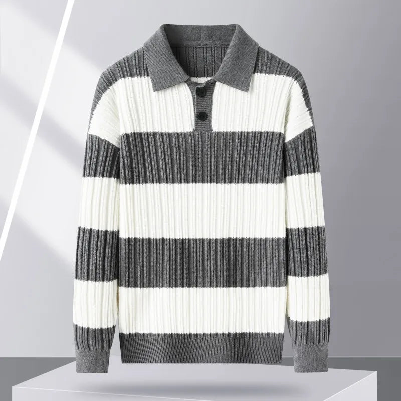 Wollpullover Axel mit gedrehtem Strick für einen warmen und eleganten Stil