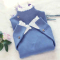 Maglione in maglia elegante da donna con scollo a lattuga alla moda