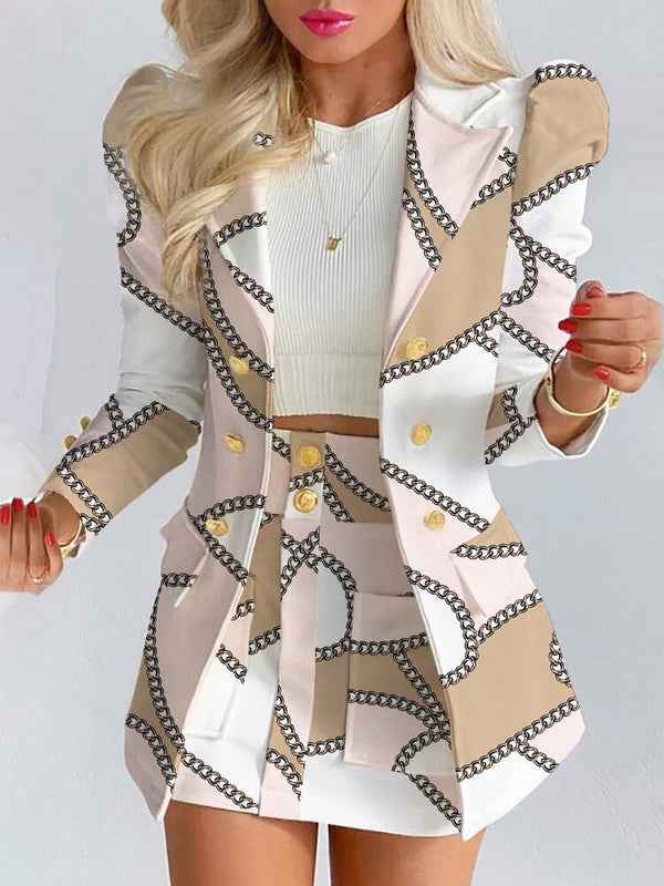 Chic Bella Damen Blazer- und Rock-Set – Elegant und Vielseitig