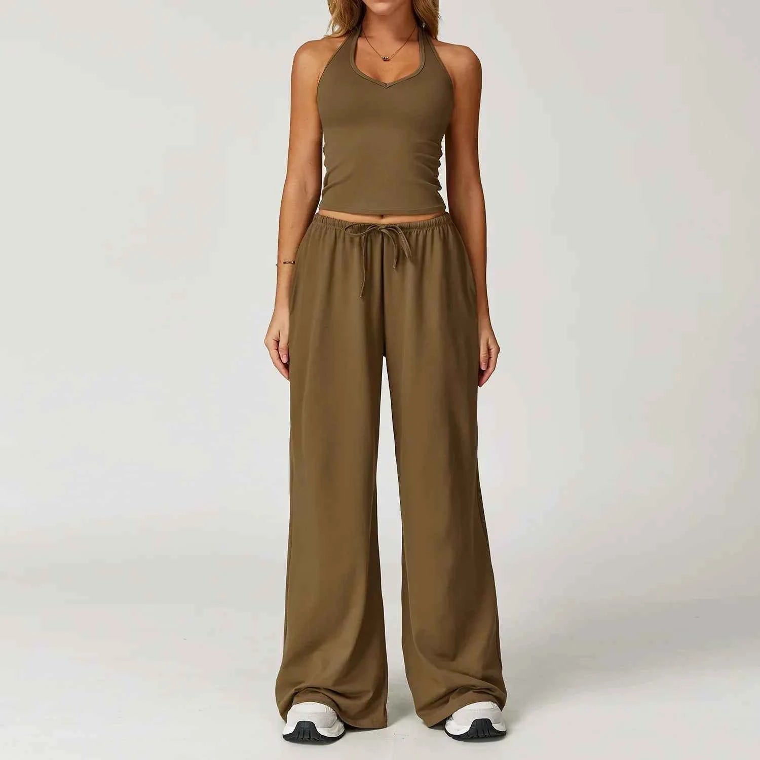 Eleanor Damen Winter Casual-Hosen mit weitem Bein und lockerer Passform