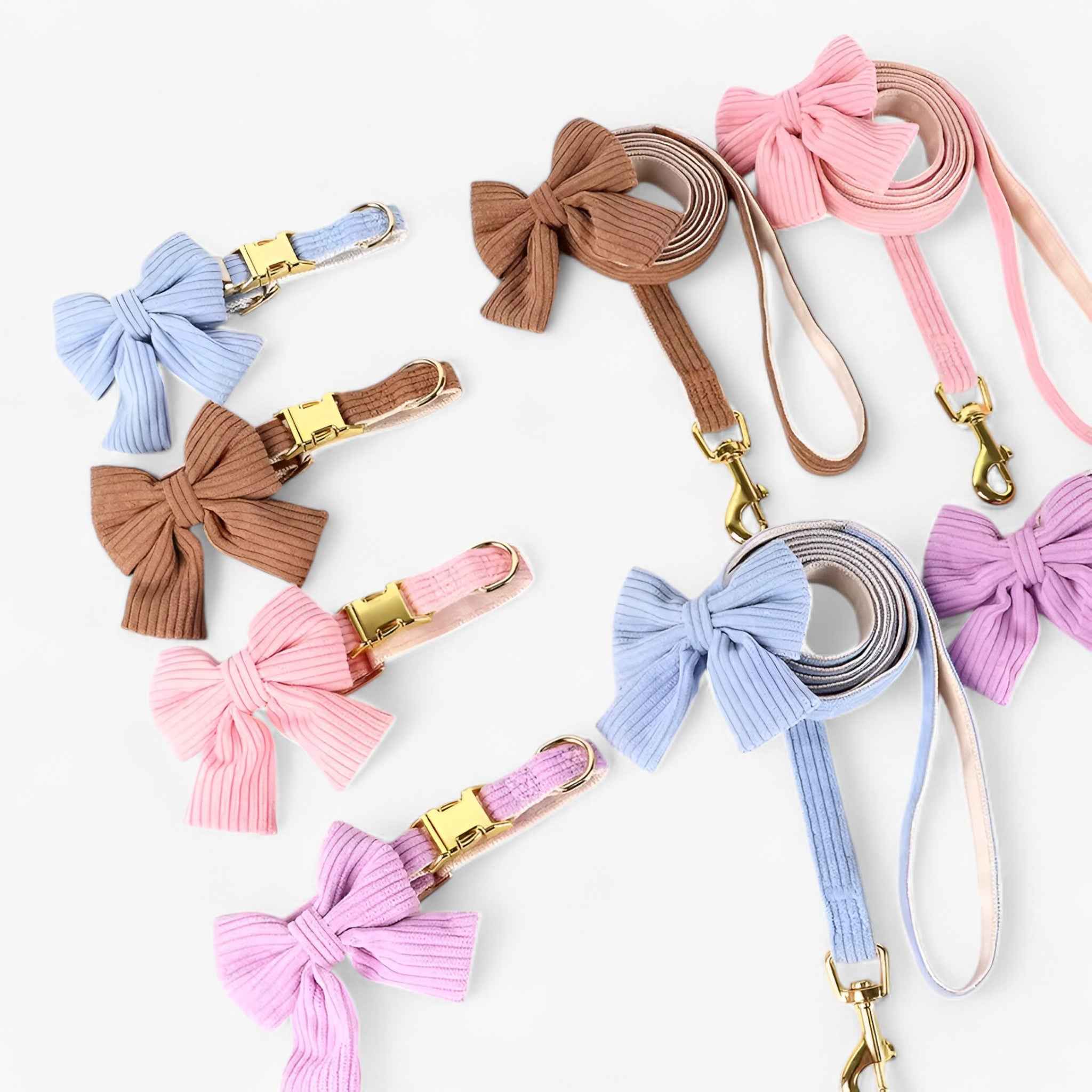 Sød Rosa Halsbånd und Snor Set für Små und Mellemstore Hunde