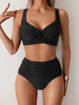 Sommer-Bikini-Set mit hohem Bund