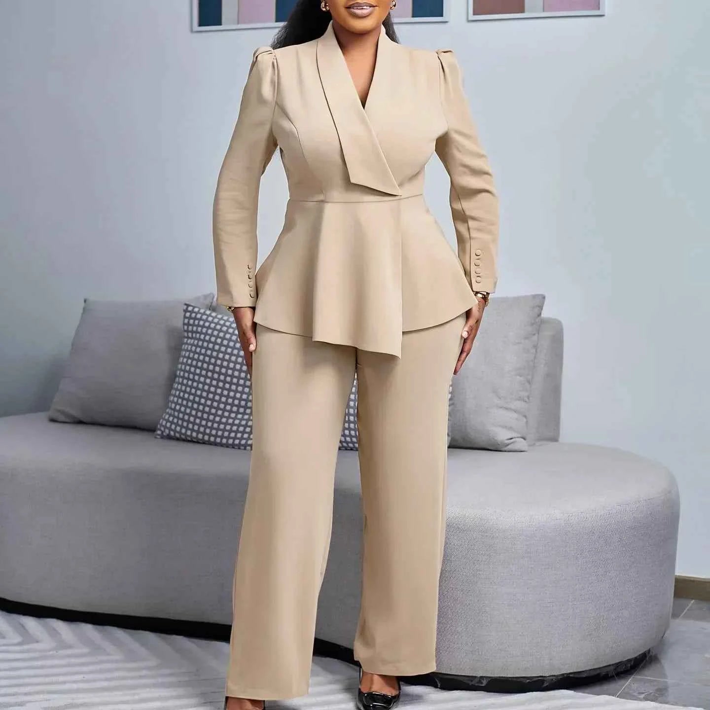 Kylie | Elegantes formelles Anzugset mit maßgeschneidertem langen Blazer für Damen