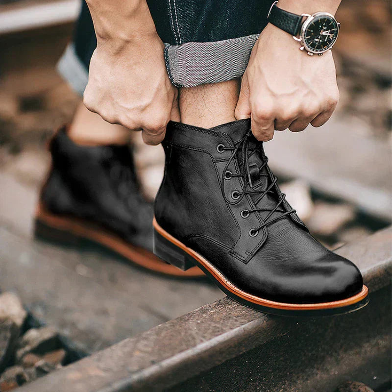 WYATT - Herrenschuhe im Retro-Stil mit runder Zehenpartie, kombiniert Eleganz und Komfort