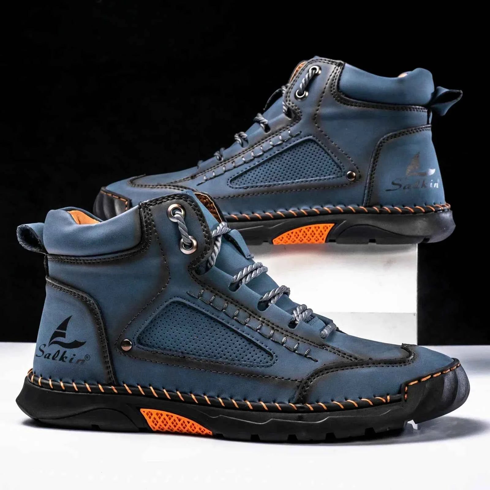 Lässige Leder-High-Top-Sneaker für den Alltag