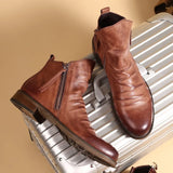 Modische Leder-Chelsea-Stiefel für einen trendigen Look