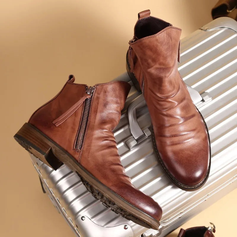 Owens – Modische Leder-Chelsea-Stiefel für einen trendigen Look