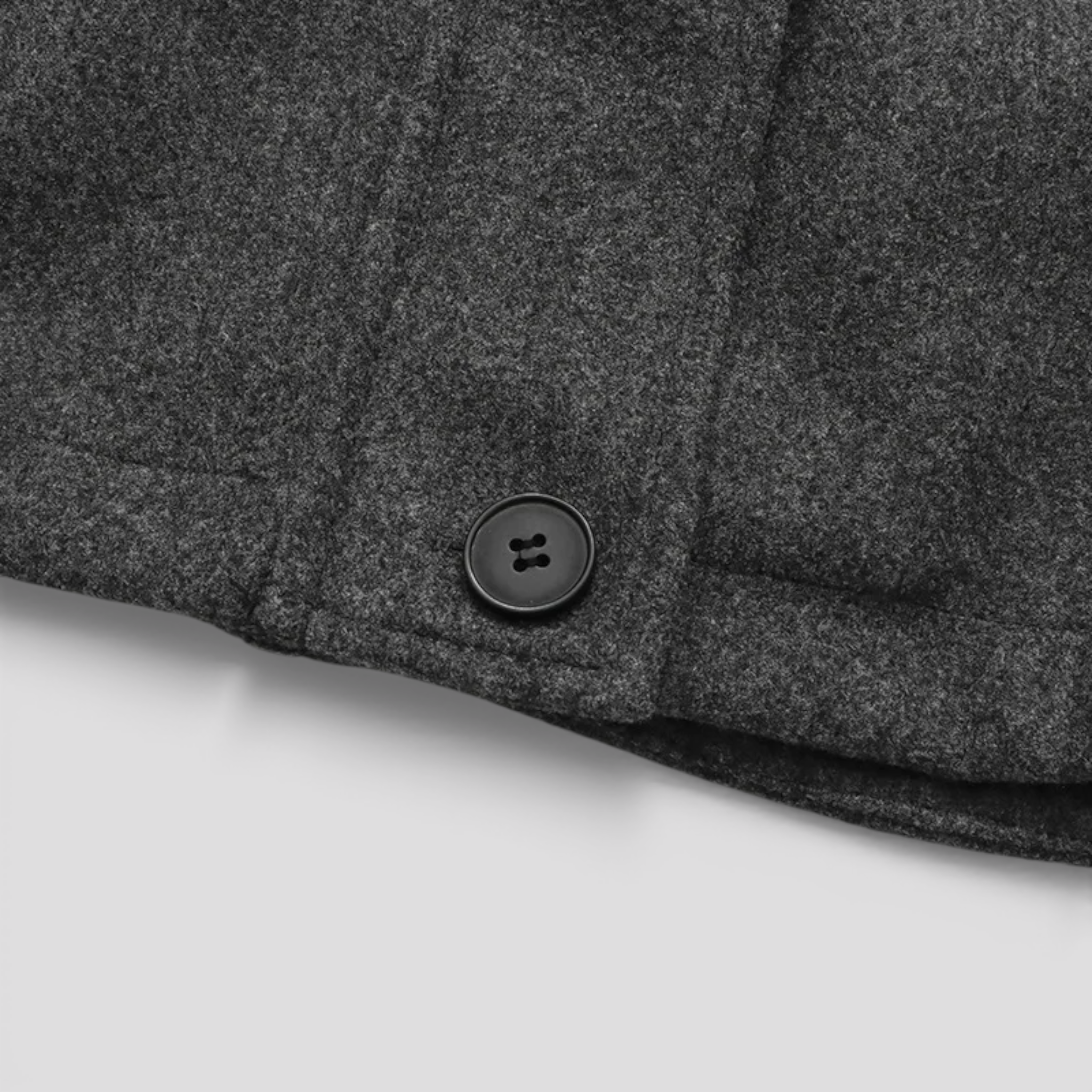 Giacca invernale vintage in lana con collo dritto e bottoni per uno stile chic e senza tempo