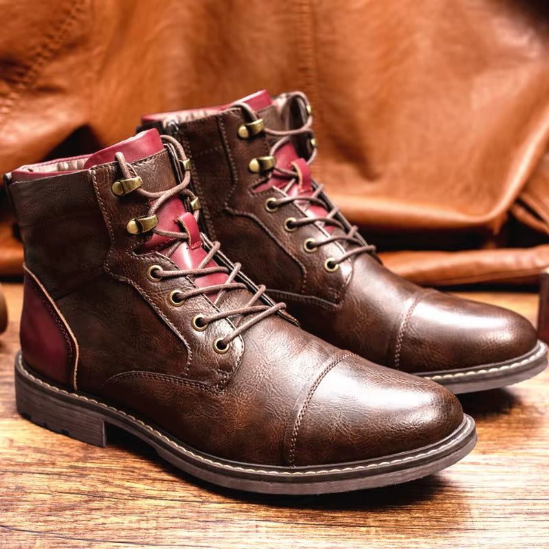 Elegante und Bequeme Leder-Oxford-Stiefel