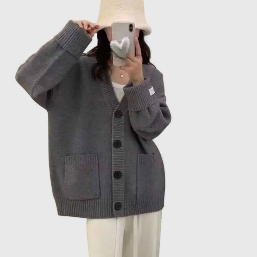 Elena - grob gestrickte Oversized Strickjacke für ultimativen Komfort