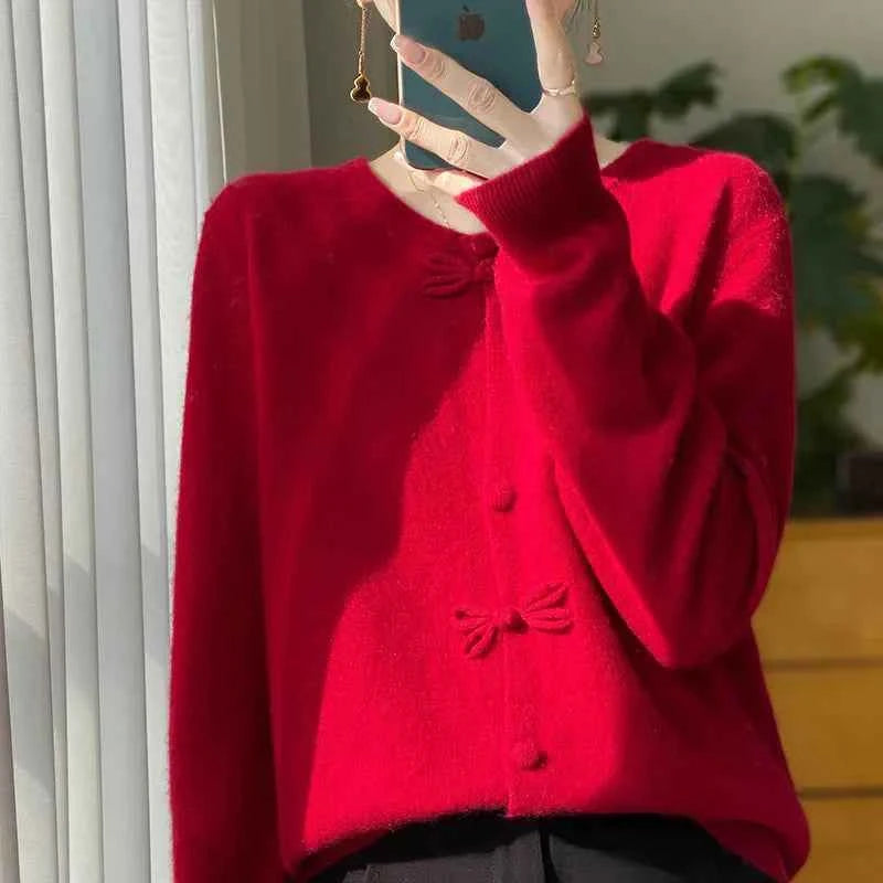 BELLA™ – Eleganter Cardigan mit Schleifen-Detail