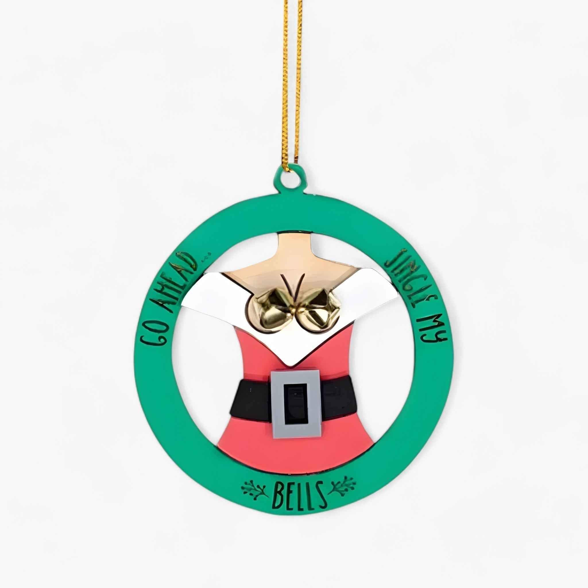 Kleid Meine Glocken - Lustiges Weihnachts-Ornament mit Glockenaufhängung für den Weihnachtsbaum und Silvesterdekorationen