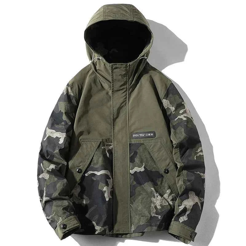 Jacke im Split-Design mit Camouflage-Muster