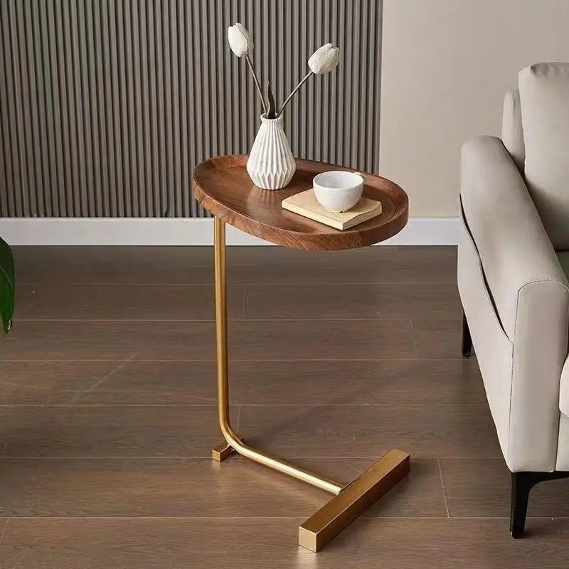 Nirethia – C-förmiger rollbarer Beistelltisch für Sofa und Bett – Perfekte Verbindung für jeden Raum
