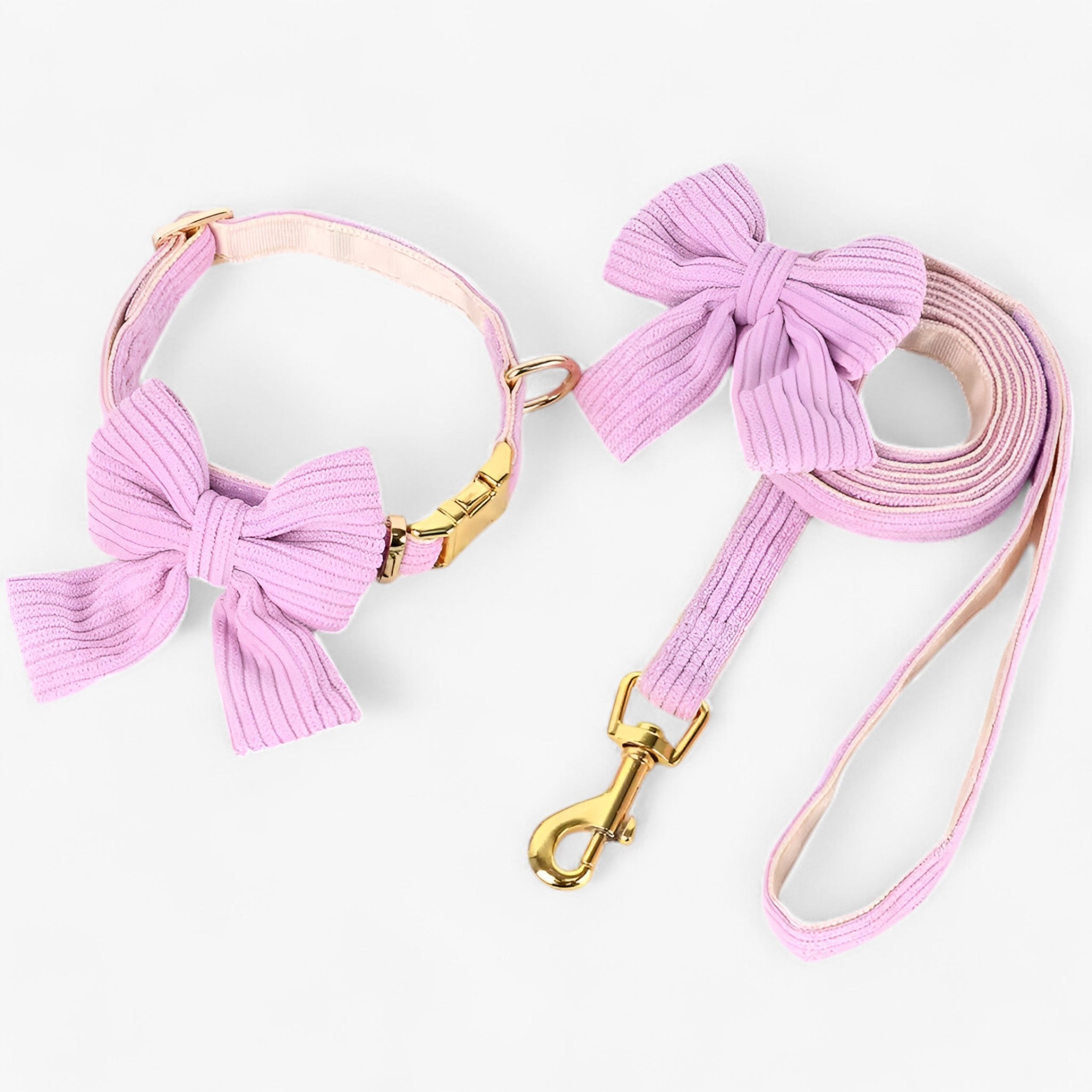 Sød Rosa Halsbånd und Snor Set für Små und Mellemstore Hunde
