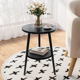 Stilvolle runde Zweiteilige Beistelltisch mit modernem Design für ein elegantes Wohnzimmer