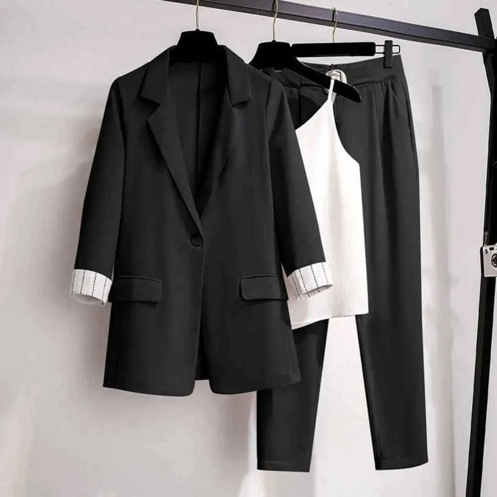 Joanna | Elegantes Damen-Set: Blazer, Hose und Top passend