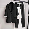 Elegant damesæt: Blazer, bukser og top der passer sammen