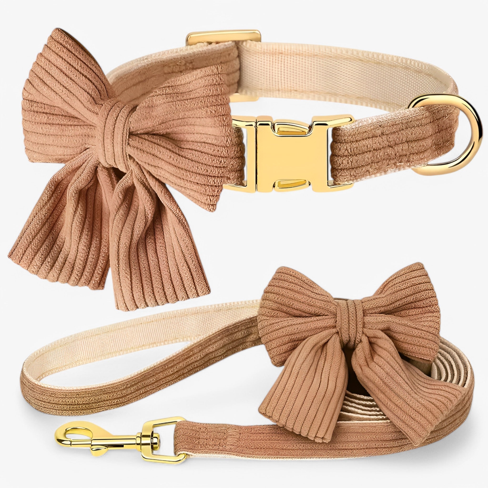 Sød Rosa Halsbånd und Snor Set für Små und Mellemstore Hunde