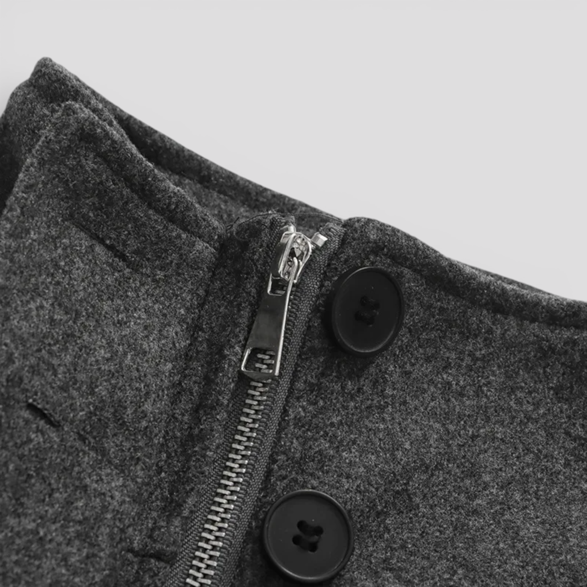 Giacca invernale vintage in lana con collo dritto e bottoni per uno stile chic e senza tempo