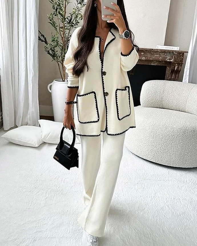 Julia | Elegantes Damen-Set mit langem Blazer und Hose
