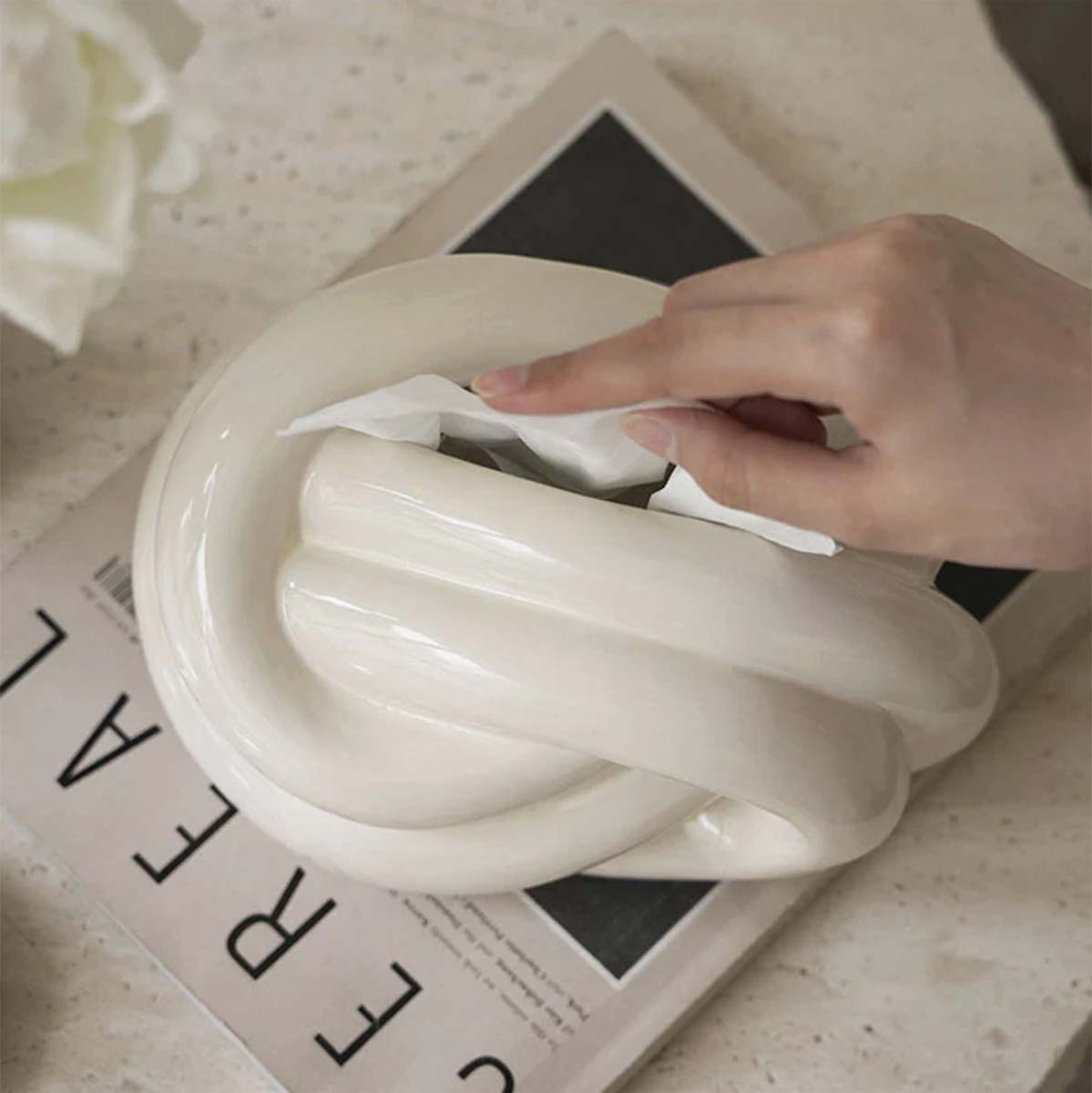 Taschentuchbox Knot – Elegante und praktische Wohnaccessoires für ein stilvolles Interieur