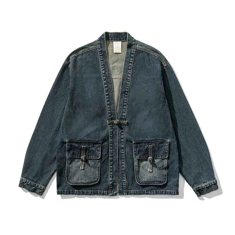 Vintage gewaschener Jeanskimono für einen einzigartigen Stil