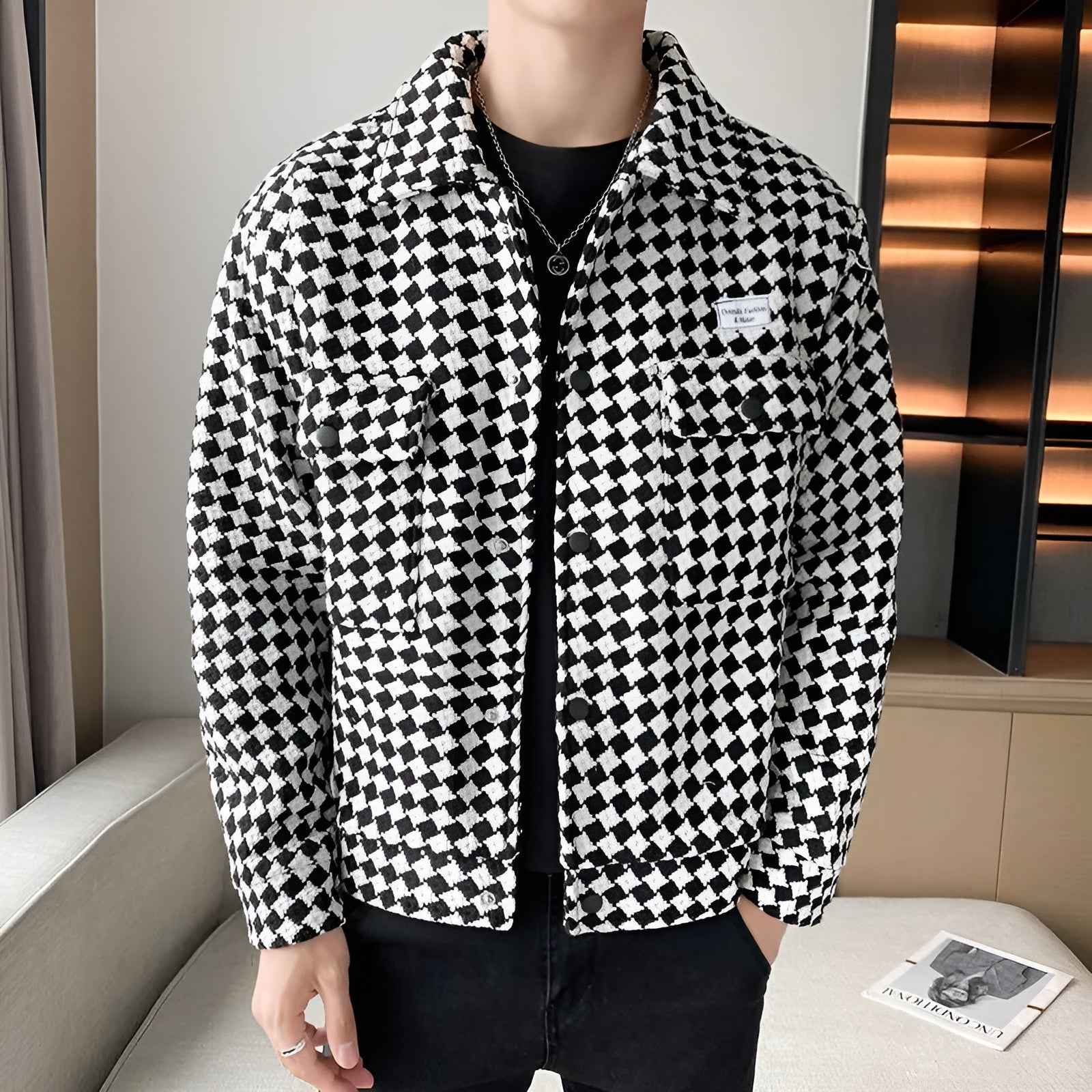 Giovanni Russo Elegante Tweed-Jacke für einen Anspruchsvollen Stil