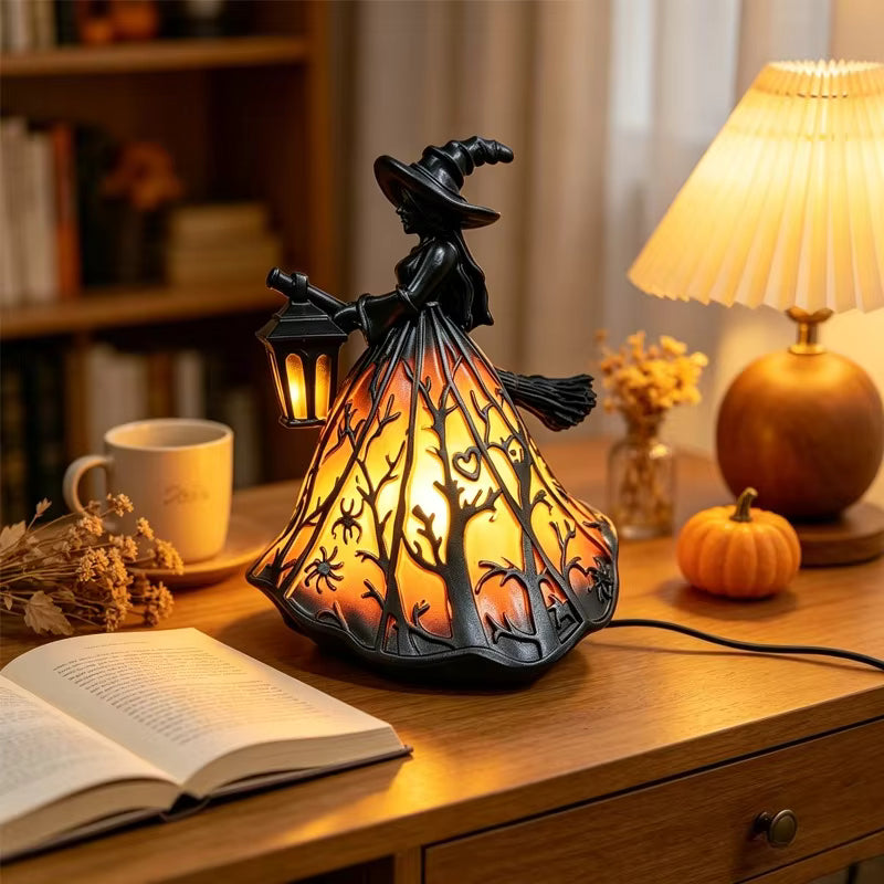Gothic Vintage Hexenlaterne - Flammenloses LED-Design 30cm